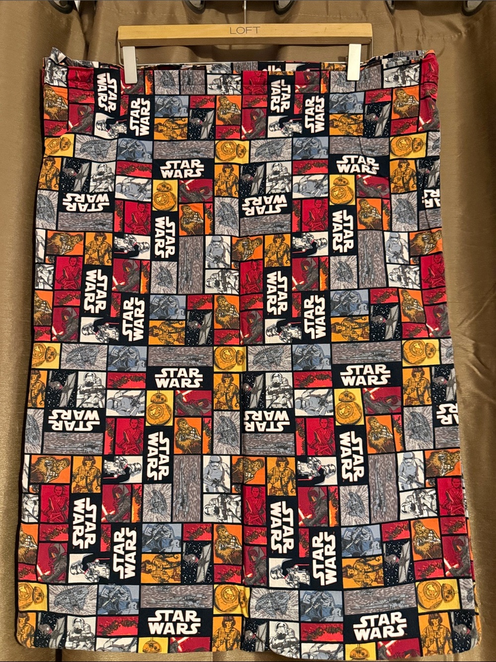 Two Star Wars Patchwork  pillowcases in Red, Yellow, Blue, Black & Gray